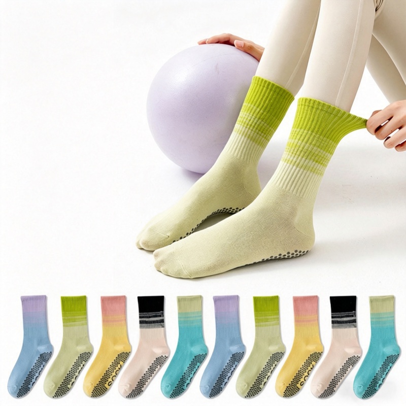Pilates Yoga Grip Socks - Dreamlikelin 1 Pasang Kaus Kaki Yoga