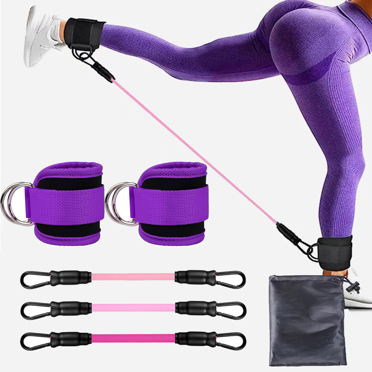 Pilates Ankle Strap - Tali resistensi dengan tali pergelangan kaki,