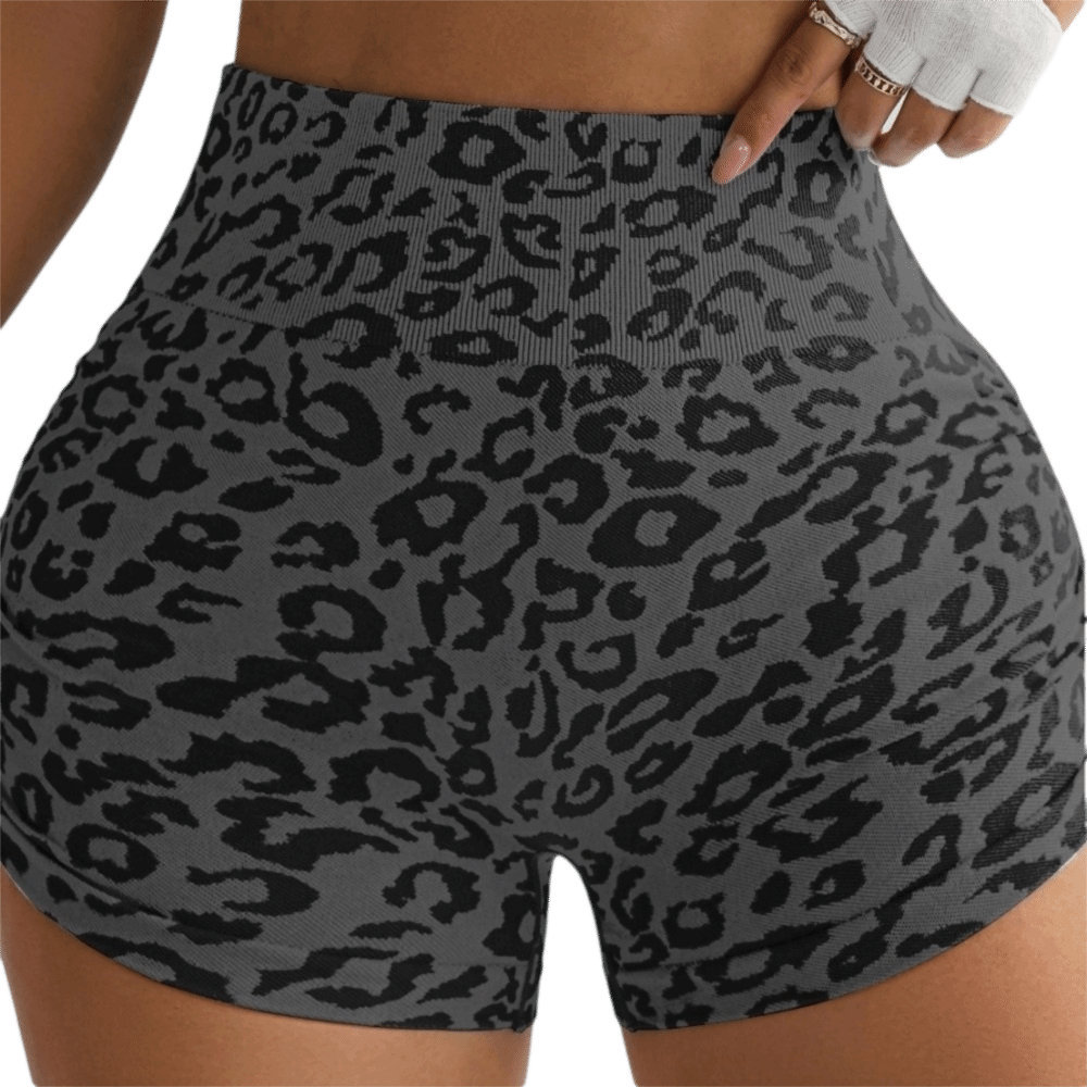 Pilates Yoga Oxford - Celana Pendek Pinggang Tinggi Motif Macan