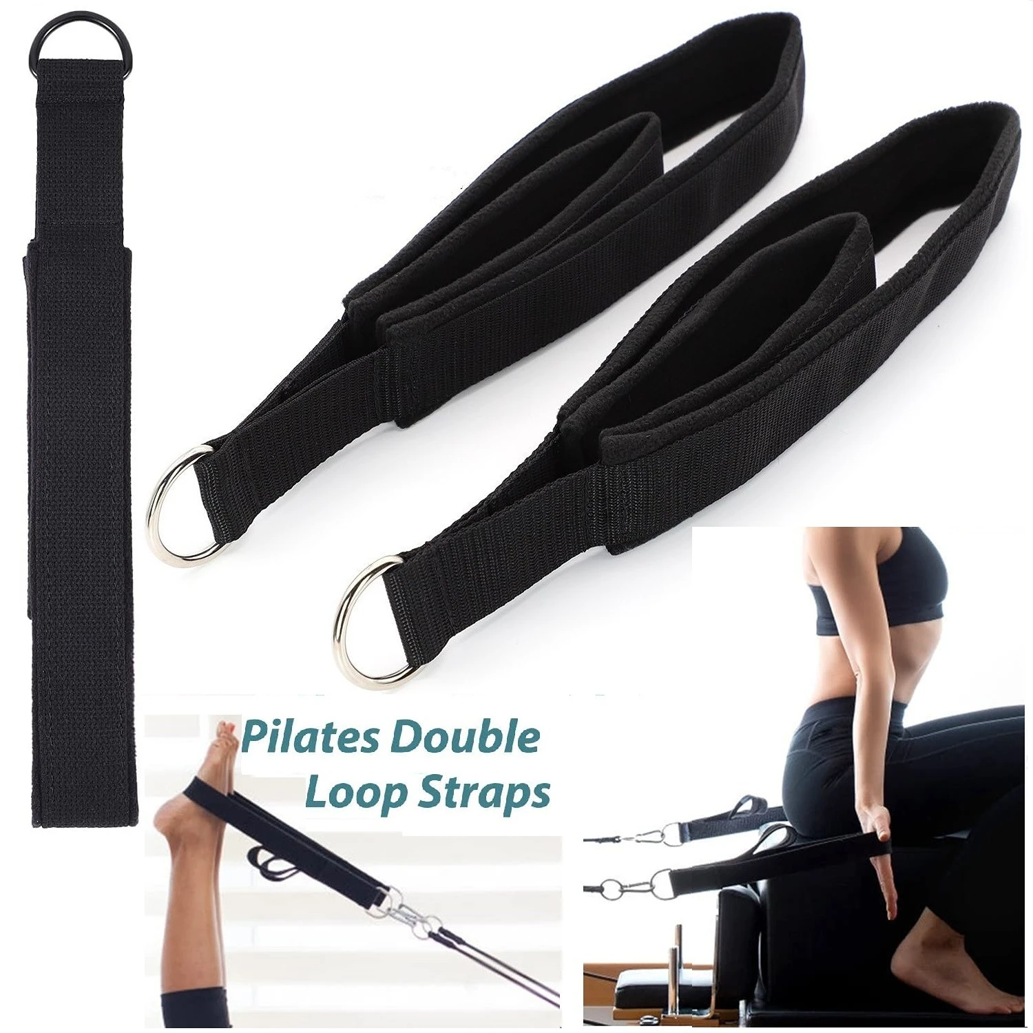 Pilates Ankle Strap - Double Ring elastis Yoga Pilates Bed