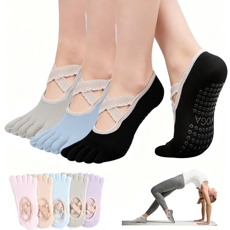 Pilates Yoga Grip Socks - Kaus Kaki Pilates Anti Selip Wanita