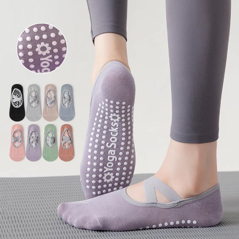 Pilates Yoga Grip Socks - Kaus kaki Yoga bawah handuk berongga
