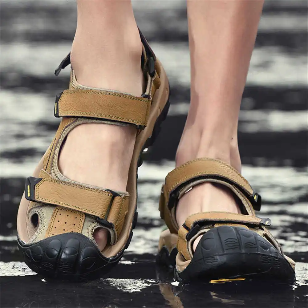 Pilates Yoga Go - Sandal pantai kulit sapi alami Nomor
