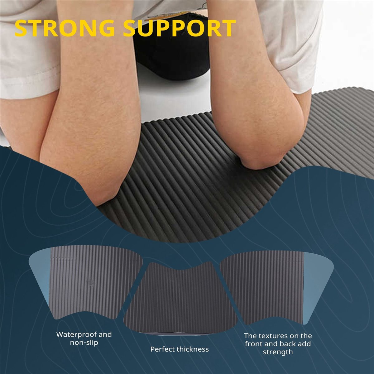 Pilates Yoga Knee Pads - Doings Matras Yoga Tebal 15MM, Matras