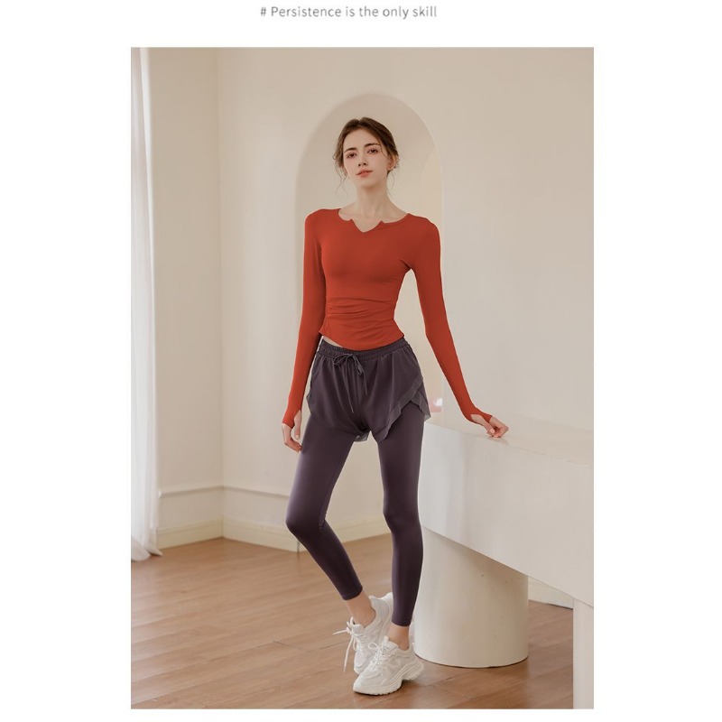 Pilates Yoga Morning - Setelan Yoga untuk Wanita Atasan Olahraga