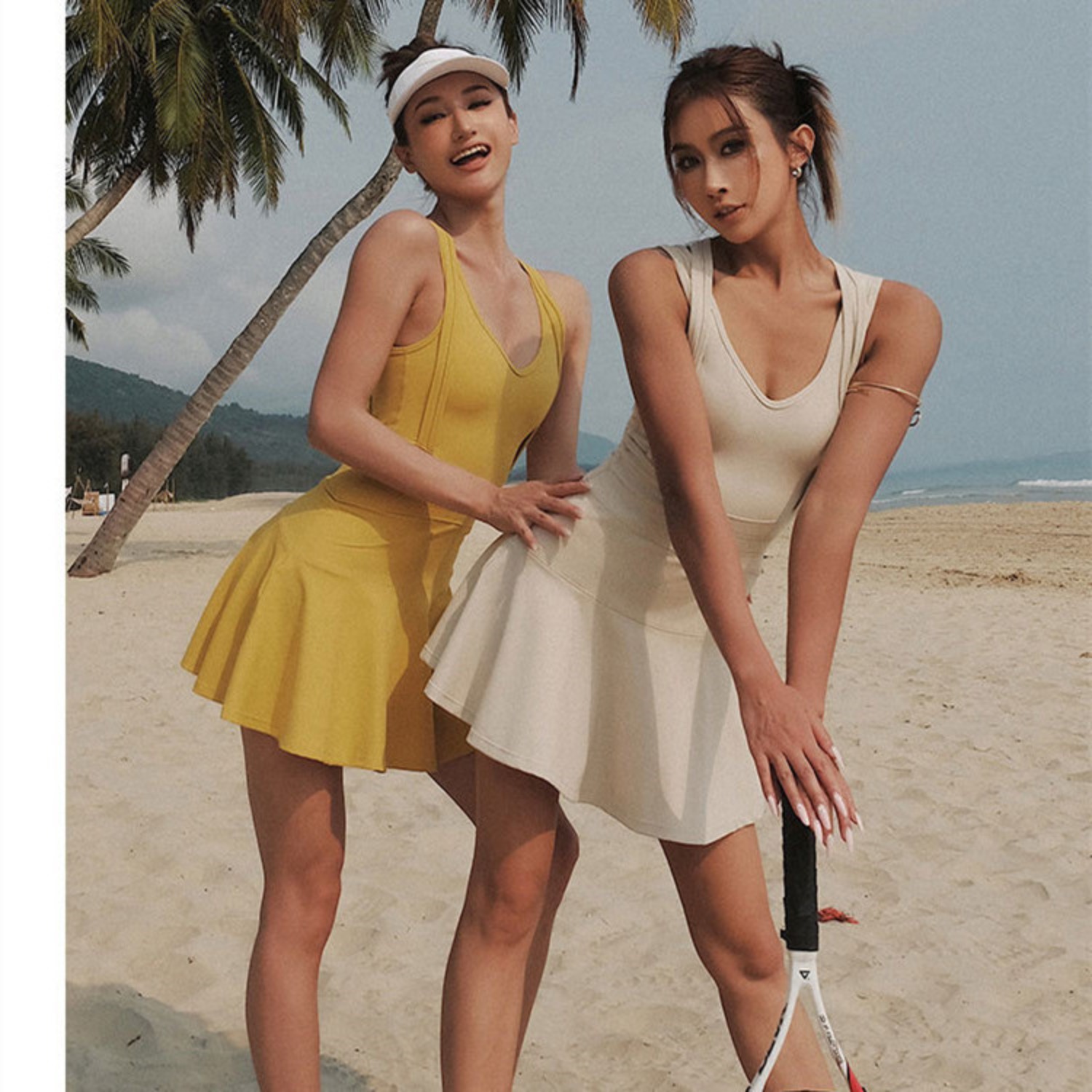 Pilates Yoga Knee Pads - Gaun Pendek Terpadu Tanpa Punggung dengan