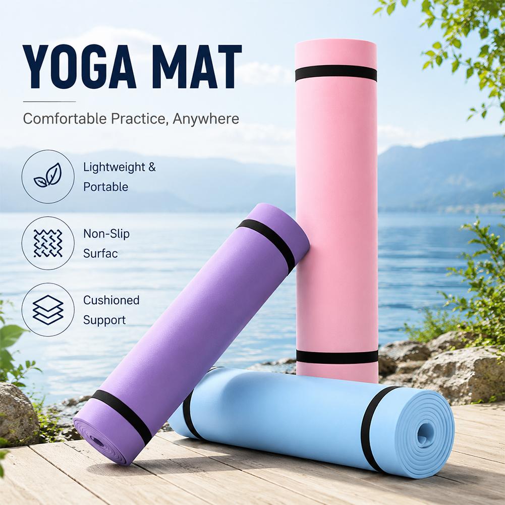 Pilates Yoga Mat - 1/2 Buah Tikar Yoga Tebal Anti-selip