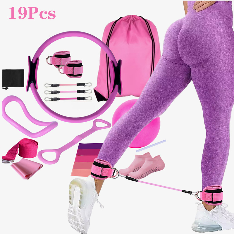Pilates Ankle Strap - Set Yoga Pilates 19-Piece, Tali Pergelangan
