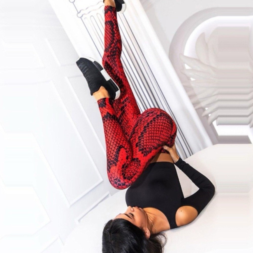 Legging Motif Ular Serpentine  - Pilates Yoga Legging ulasan dan harga