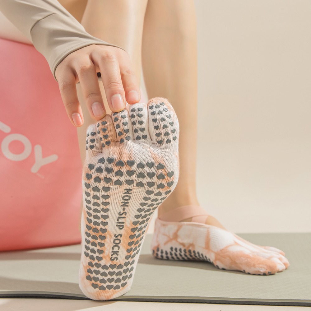 Kaos Kaki Wanita Tie-Dye denga - Pilates Yoga Grip Socks ulasan dan harga