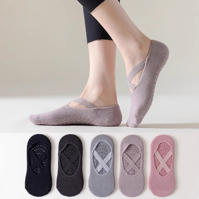 Kaus Kaki Yoga Warna Murni 5 P - Pilates Ankle Strap ulasan dan harga