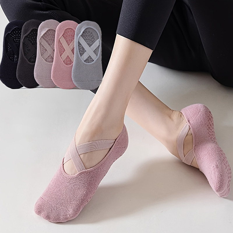 Kaus Kaki Yoga Warna Murni 5 P - Pilates Ankle Strap ulasan dan harga