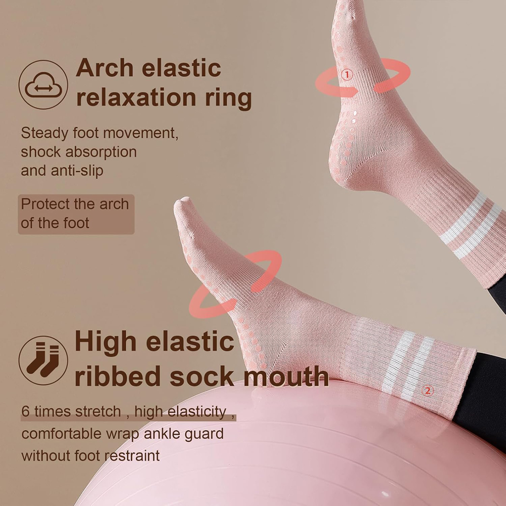 Kaus Kaki Yoga Pilates dengan  - Pilates Yoga Grip Socks ulasan dan harga