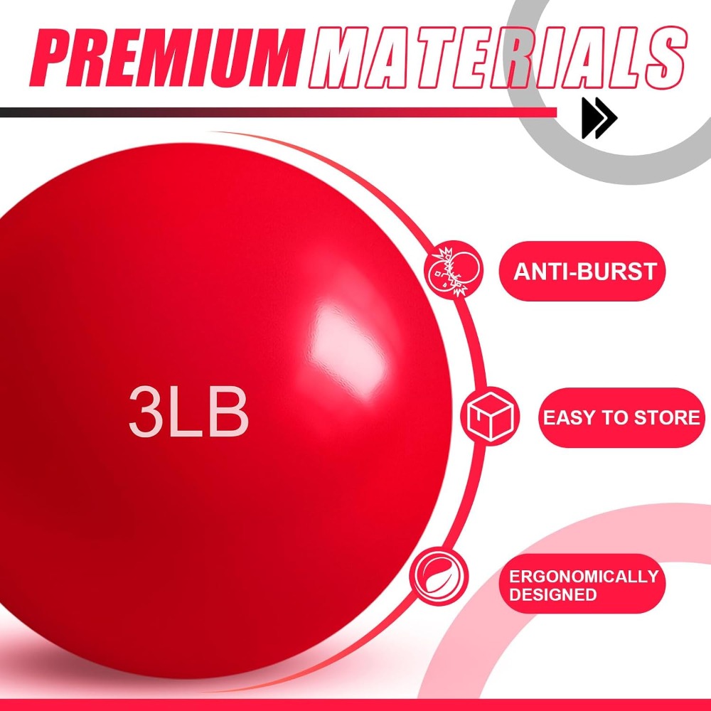 Bola Toning Berbobot 1lb-5lb u - Pilates Yoga Ball Exercises ulasan dan harga