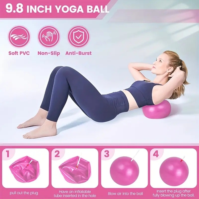 Set Peralatan Pilates 5 Buah - - Pilates Yoga Ball Exercises ulasan dan harga