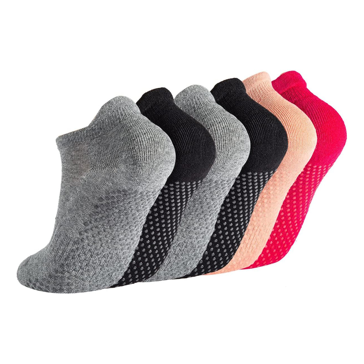 Kaus kaki Yoga wanita isi 6 pa - Pilates Yoga Grip Socks ulasan dan harga