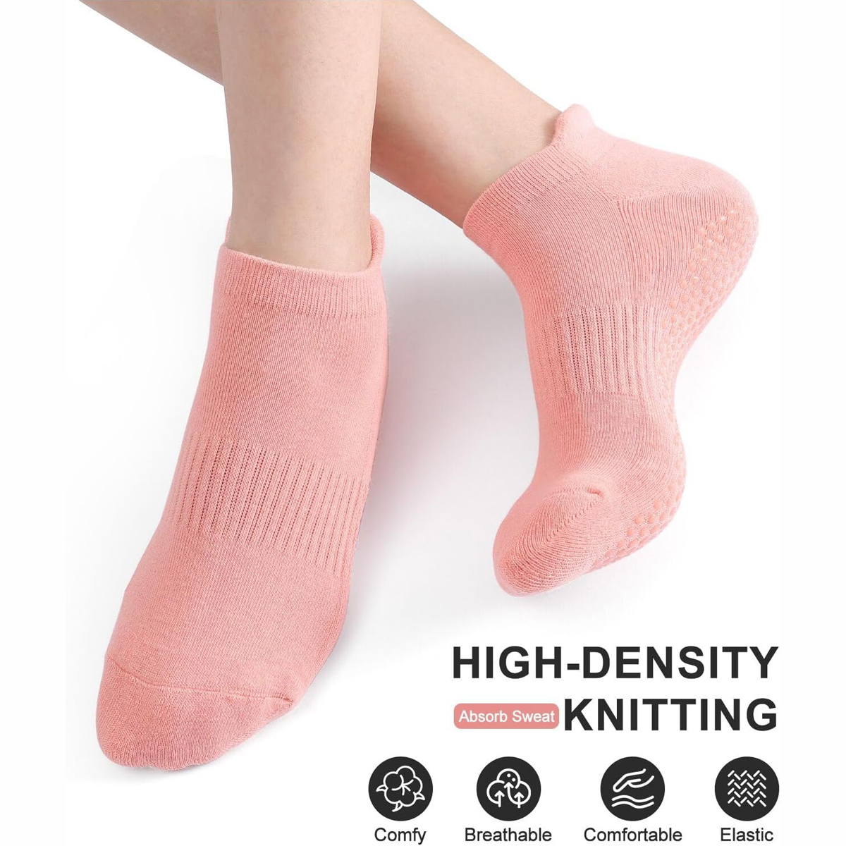 Kaus kaki Yoga wanita isi 6 pa - Pilates Yoga Grip Socks ulasan dan harga