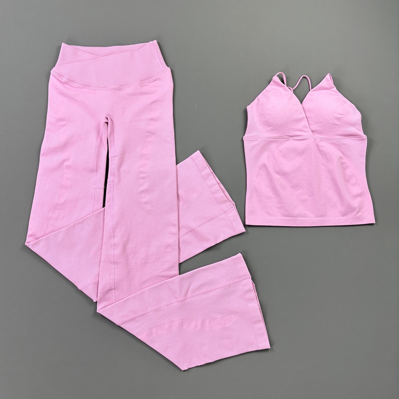 2Pcs Set Yoga Wanita Tanpa Jah - Pilates Yoga Legging ulasan dan harga