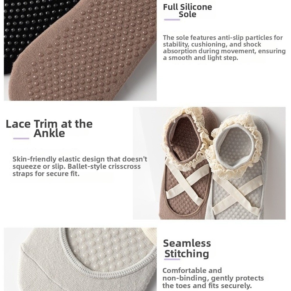Kaus Kaki Yoga Anti Selip Baru - Pilates Ankle Strap ulasan dan harga